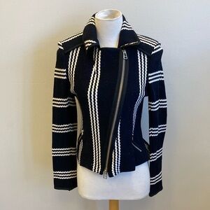 Veronica Beard Navy and White Striped Blazer